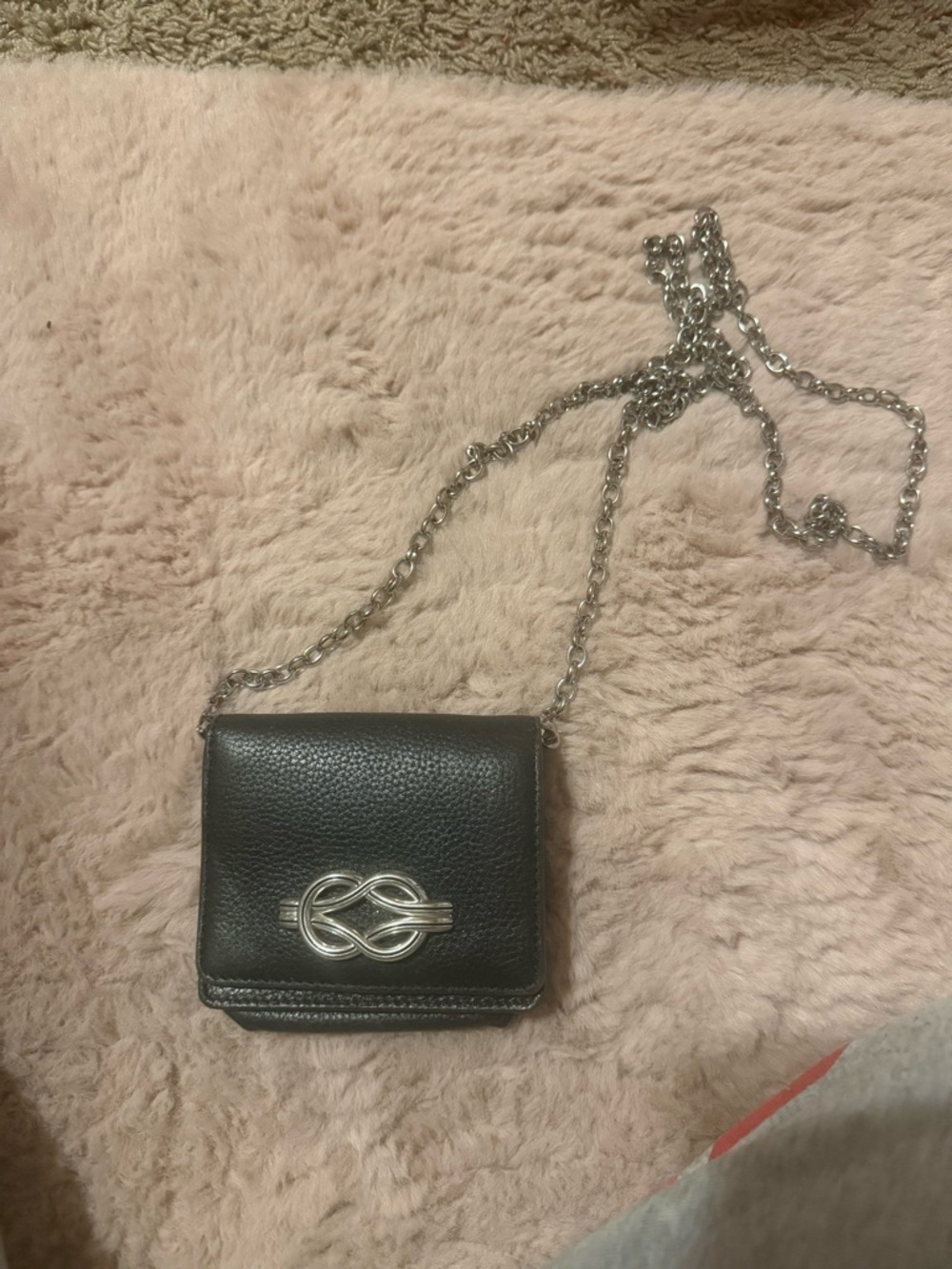 Brighton Interlok Harmony Small Wallet in Black with Silver Hardware - Picture 2 of 4